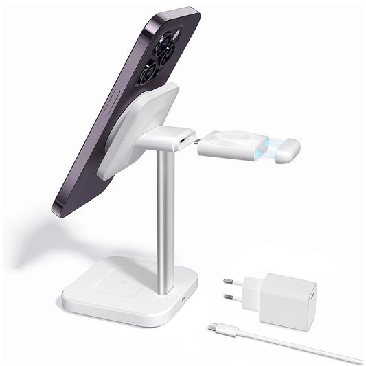 Carregador de Rede Sem Fios ESR HaloLock 3in1, 15W, 1.67A, Branco