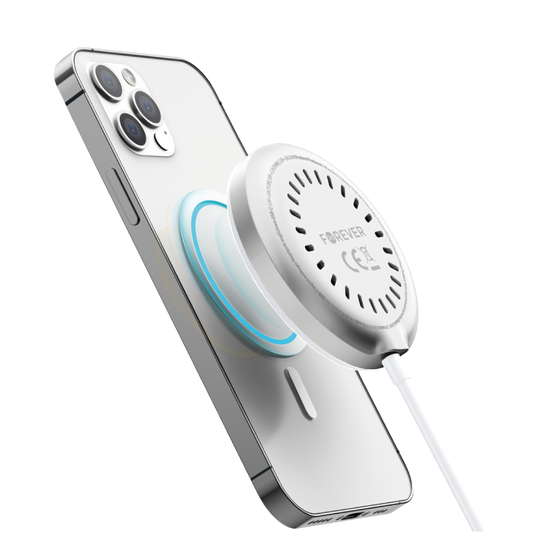 Forever MAWC-300, 15W, 1.67A, Prata, Carregador de rede sem fios Forever