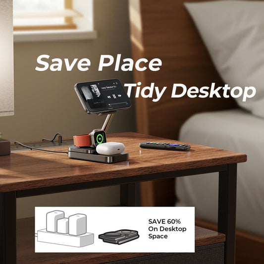 Lisen 3in1 Wireless Network Charger, 15W, 1.67A, Black YL0424010003