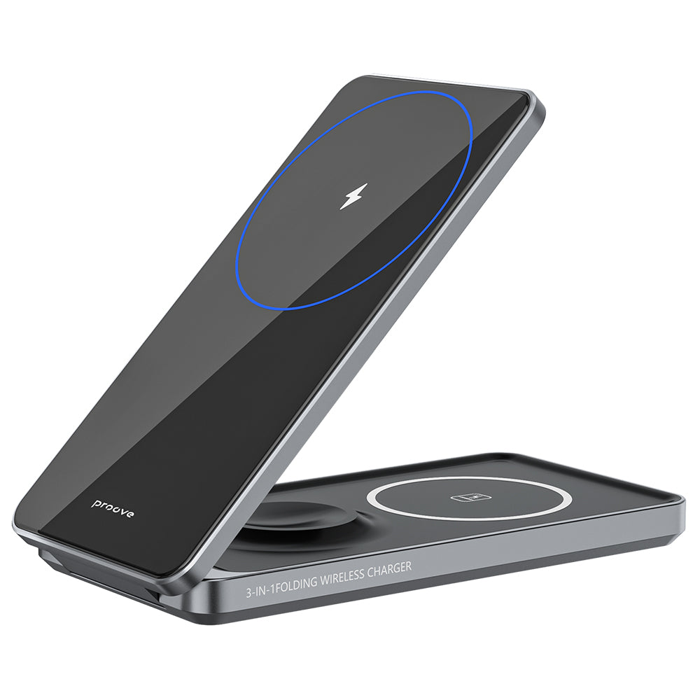 Carregador de Rede Sem Fio Proove Metal Edge 3in1, 15W, 1.67A, Cinza WSME15010003