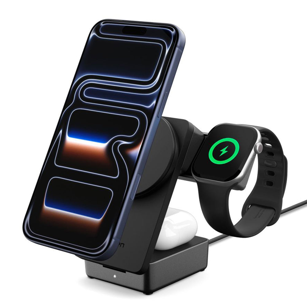 Carregador de Rede Sem Fios Spigen EF323MQ Essential 3in1, 25W, Preto ACH10398