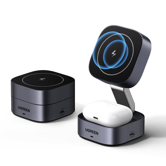 Carregador de Rede Sem Fios UGREEN W526 3em1, 20W, 1.67A, 1 x USB-C, Preto