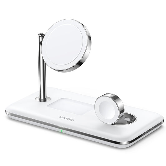 Carregador de Rede Sem Fios UGREEN CD278 3em1, 25W, 1.67A, Branco