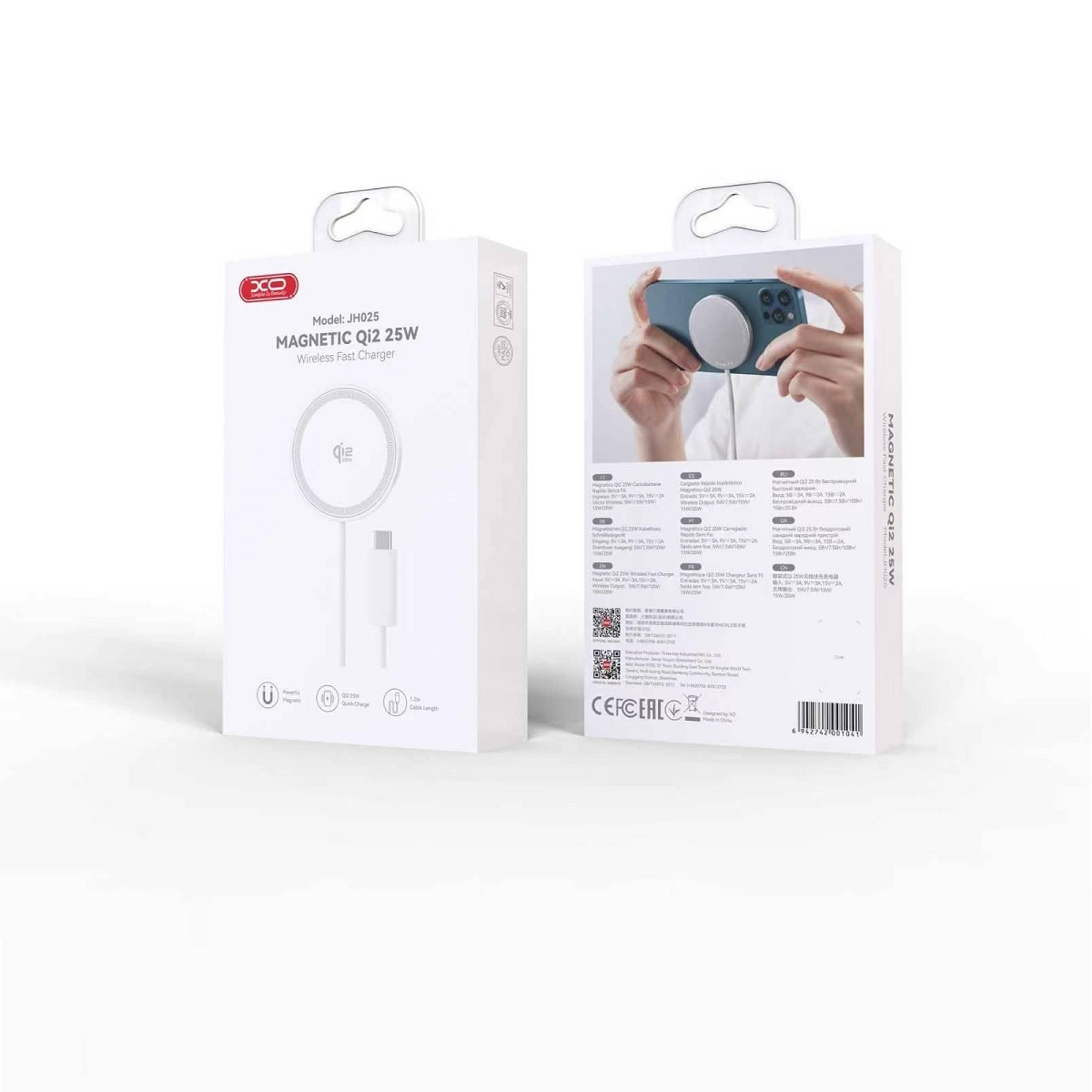 Carregador de Rede Wireless XO Design JH025, 25W, Branco