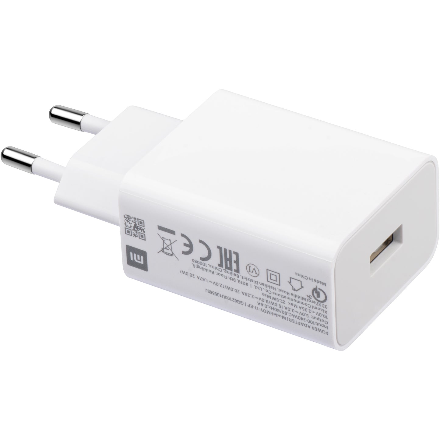 Carregador de Rede Xiaomi MDY-11EP, 22.5W, 3A, 1 x USB-A, Branco