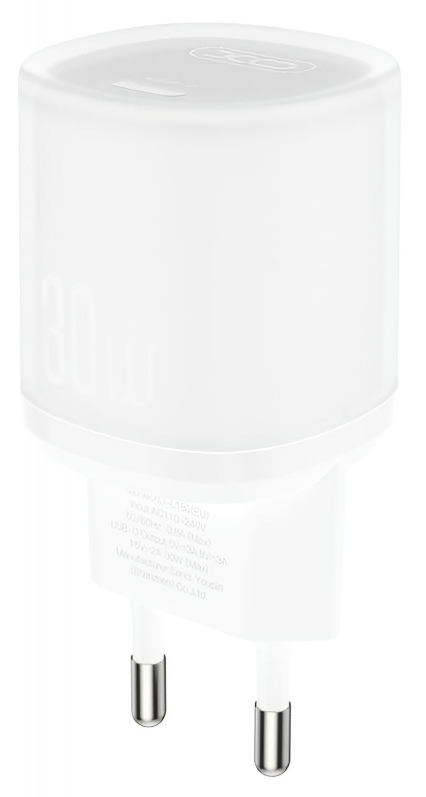 Carregador de Rede XO Design L150, 30W, 3A, 1 x USB-C, Branco