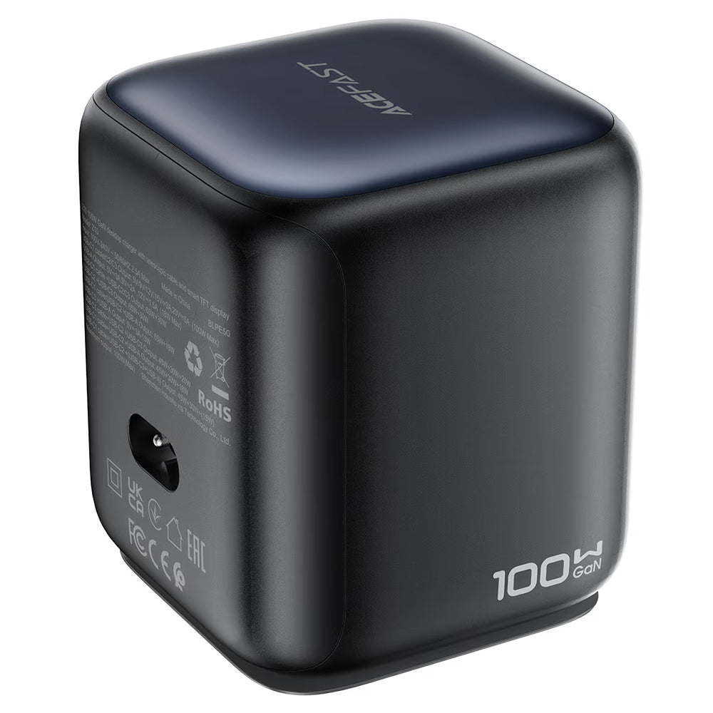 Carregador Estação com Cabo USB-C Acefast Z10, 100W, 1 x USB-A - 2 x USB-C, Preto