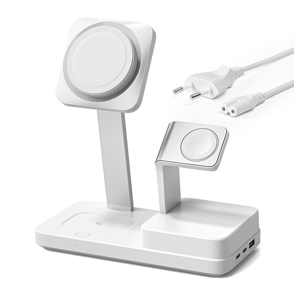 Carregador Estação ESR CryoBoost QI 6in1, 100W, 2 x USB-A - 1 x USB-C, Branco