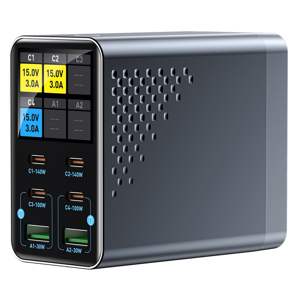 Carregador Estação OEM WLX-G3, 140W, 5A, 2 x USB-A - 4 x USB-C, Cinzento