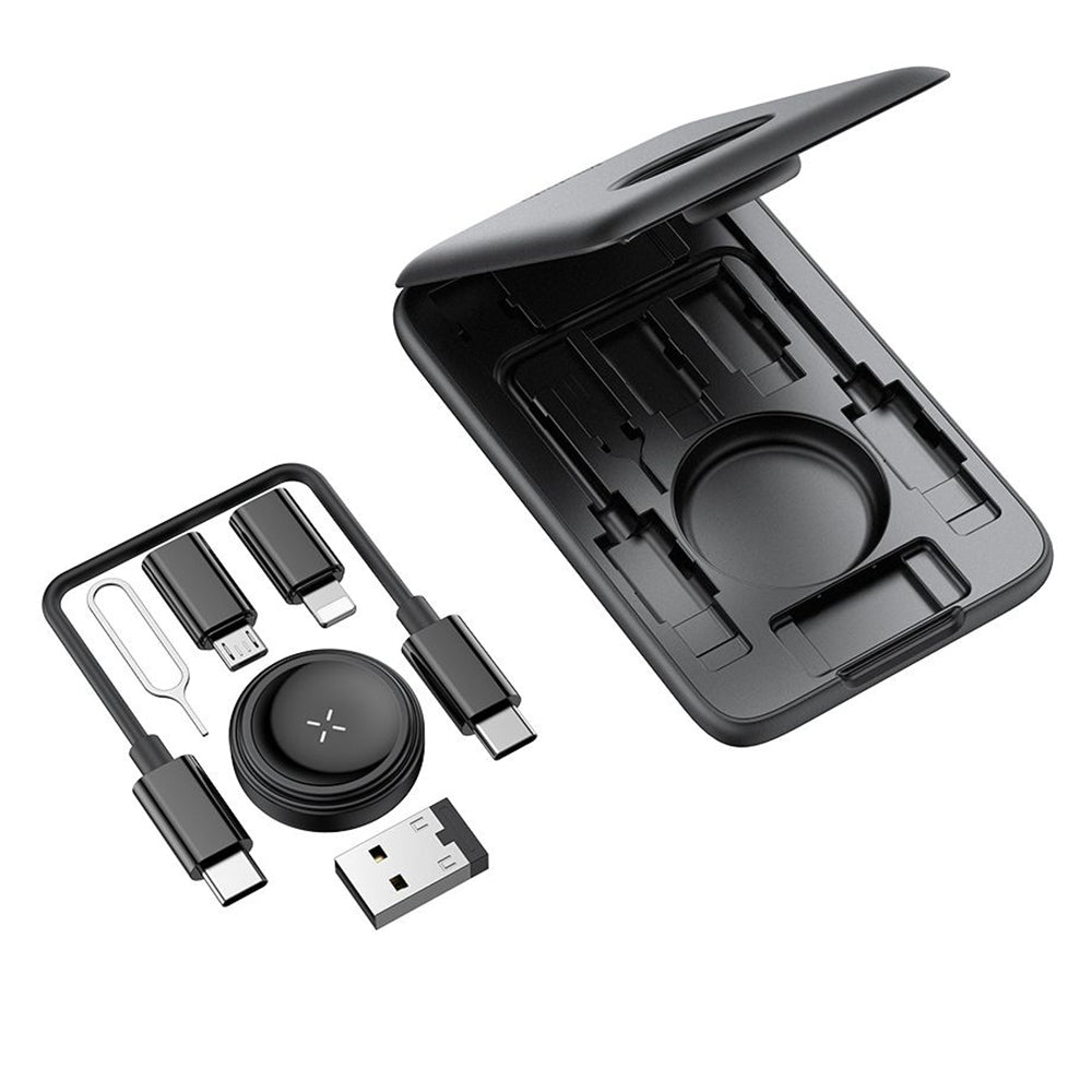 Carregador Wireless com Organizador McDodo CH-2440 8em1 para Apple Watch Series, Preto