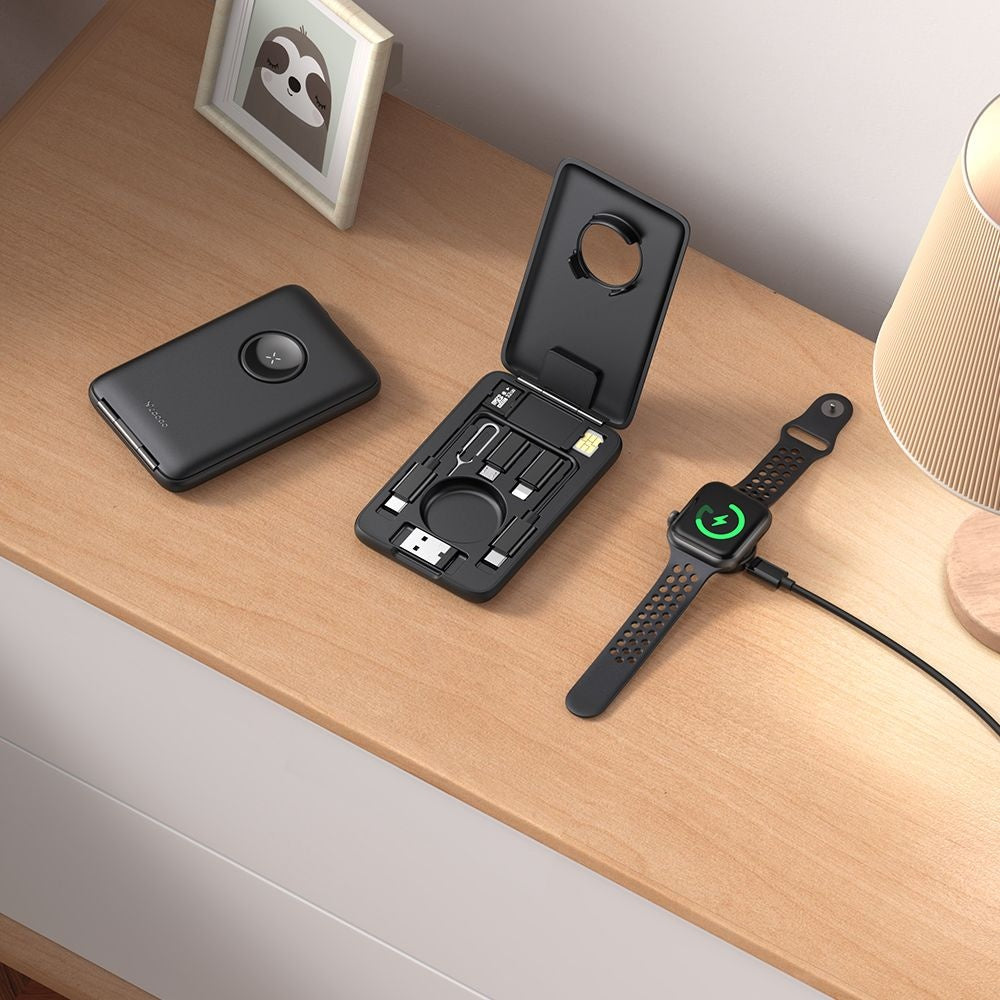 Carregador Wireless com Organizador McDodo CH-2440 8em1 para Apple Watch Series, Preto