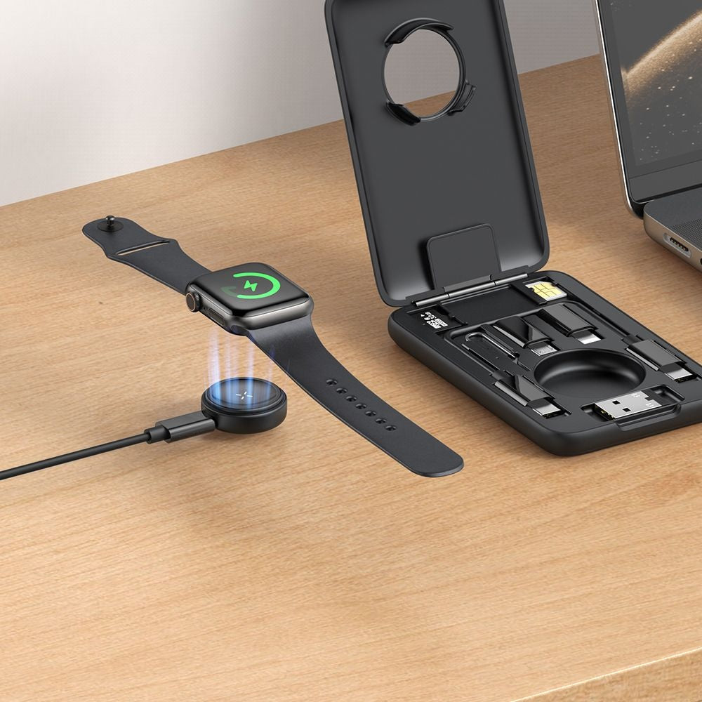 Carregador Wireless com Organizador McDodo CH-2440 8em1 para Apple Watch Series, Preto