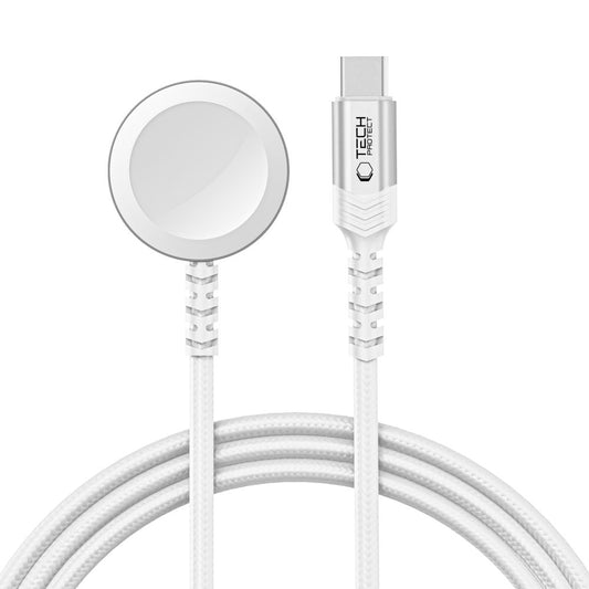 Carregador sem fios Tech-Protect MC01 Ultraboost para Apple Watch Series, branco