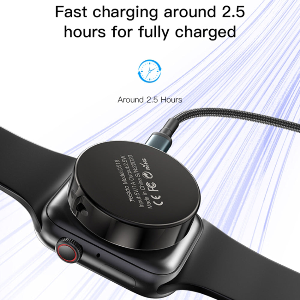 Carregador Wireless Yesido DS18 para Apple Watch Series, Preto