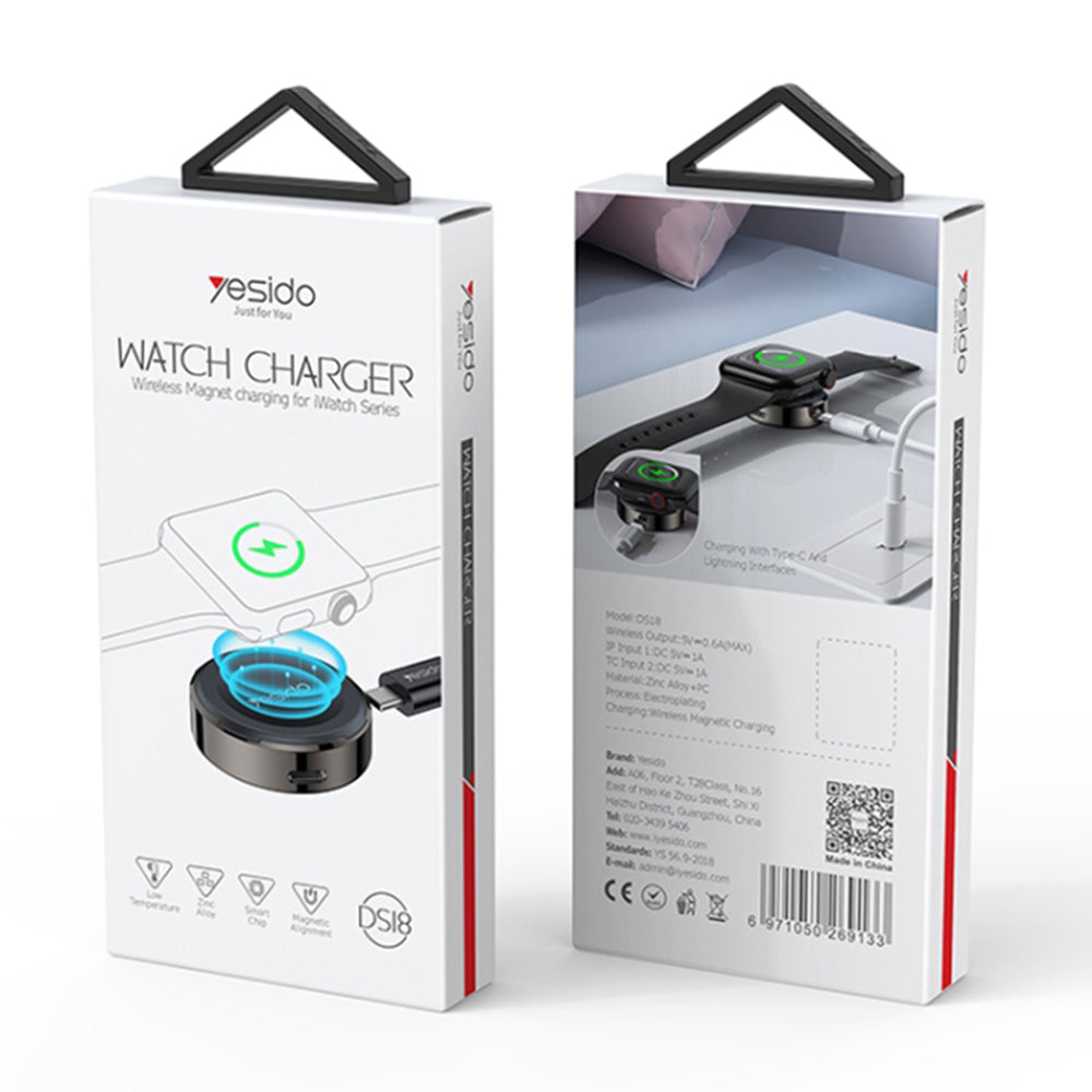 Carregador Wireless Yesido DS18 para Apple Watch Series, Preto