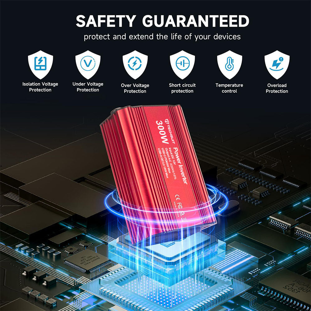 Inversor Elétrico Auto Techsuit FlexiCarVolt, 300W