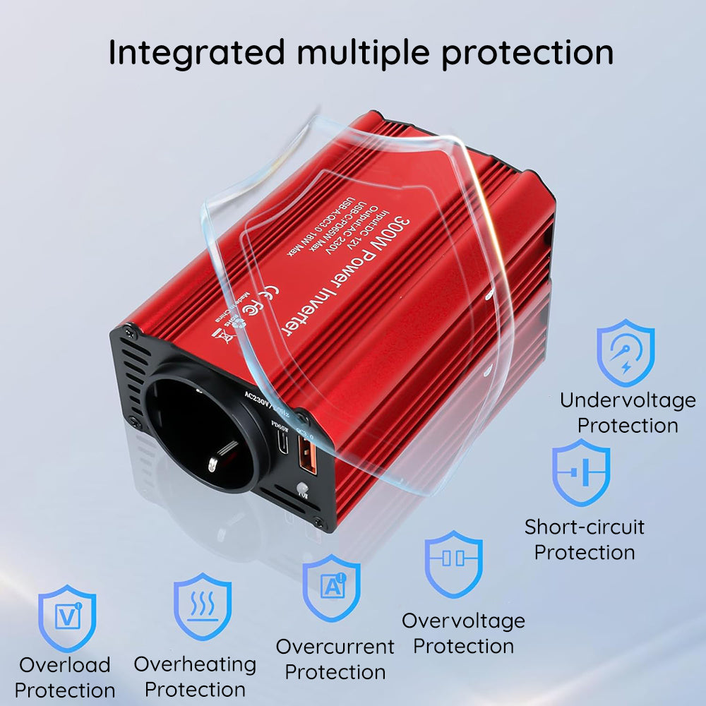 Inversor Elétrico Auto Techsuit FlexiCarVolt, 300W