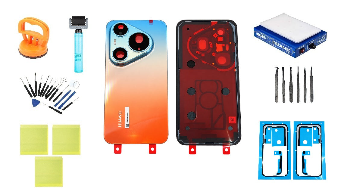 Kit de Tampa Traseira Huawei Pura 90s Pro Max Orange Ocean Service Pack e Ferramentas de Reparação Dedicadas