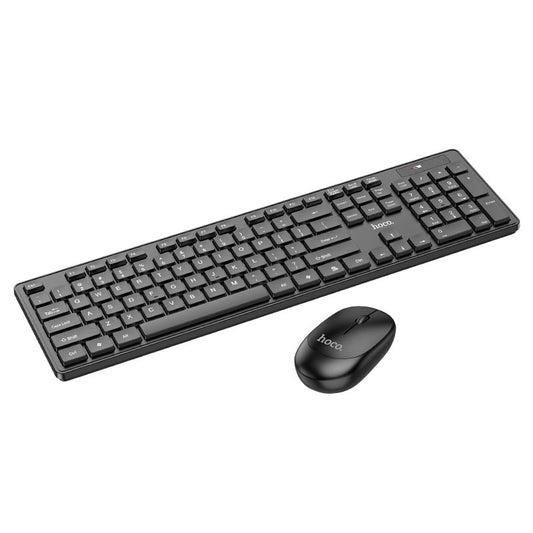 Kit Teclado e Mouse Sem Fio HOCO GM17, Preto