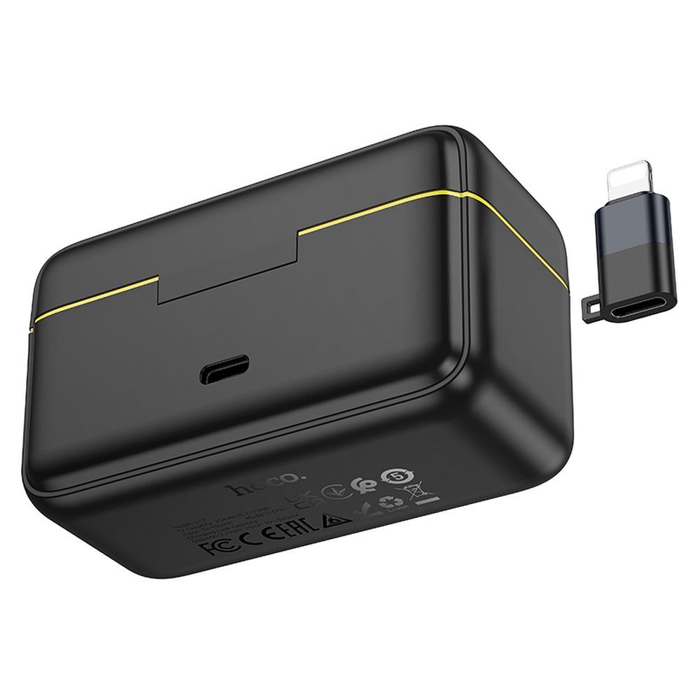 Lavalier HOCO L17, USB-C / Lightning, Conjunto de 2 Peças, Preto