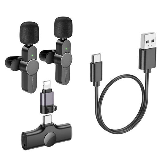 Lavalier Borofone BFK12 Trophy, USB-C / Lightning, Conjunto de 2 peças, Preto