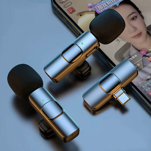 Lavalier Techsuit LW2, USB-C, Conjunto de 2 peças, Preto