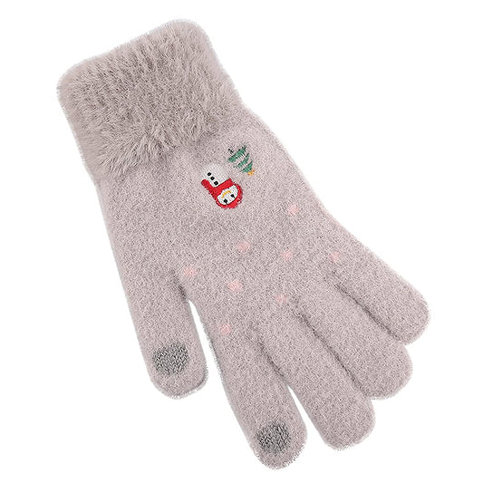 Luvas de Inverno Táteis Senhora Techsuit ST0011, Tamanho 17cm, Cinza
