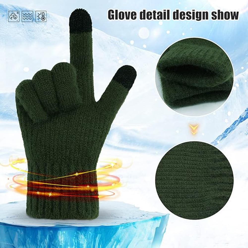 Unisex Winter Touchscreen Gloves Techsuit ST0012, Size 22cm, Light Gray
