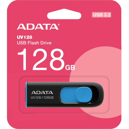 Memória externa USB-A 3.2 Adata UV128, 128Gb AUV128-128G-RBE