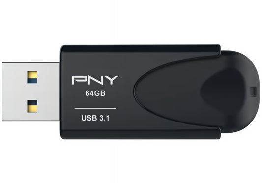 Memória Externa USB-A 3.1 PNY Attache 4, 64Gb FD64GATT431KK-EF