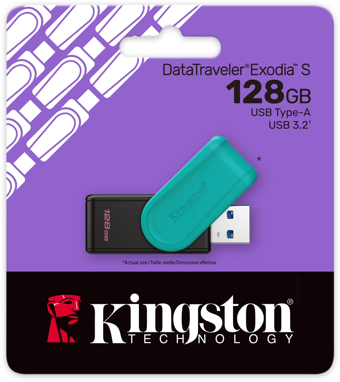 Memória Externa USB-A 3.2 Kingston DT Exodia S, 128Gb DTXS/128GB
