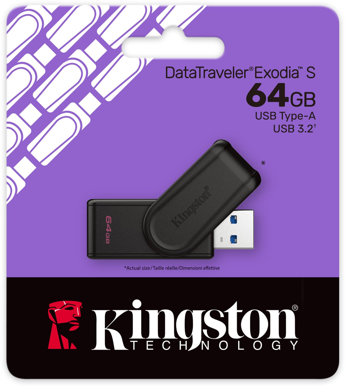 External USB-A 3.2 Memory Kingston DT Exodia S, 64Gb DTXS/64GB