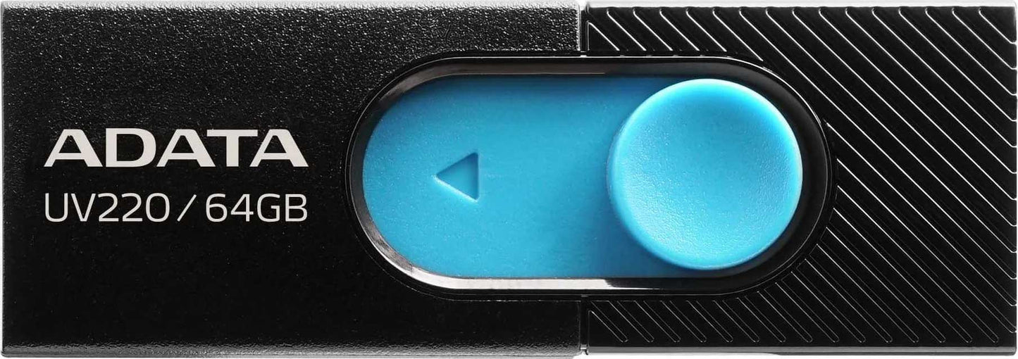 Memória externa USB-A Adata UV220, 64 Gb AUV220-64G-RBKBL