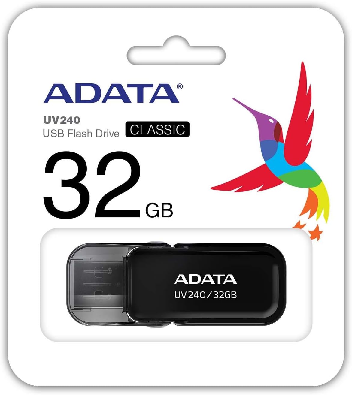 Memória externa USB-A Adata UV240 UV240, 32Gb AUV240-32G-RBK AUV240-32G-RBK