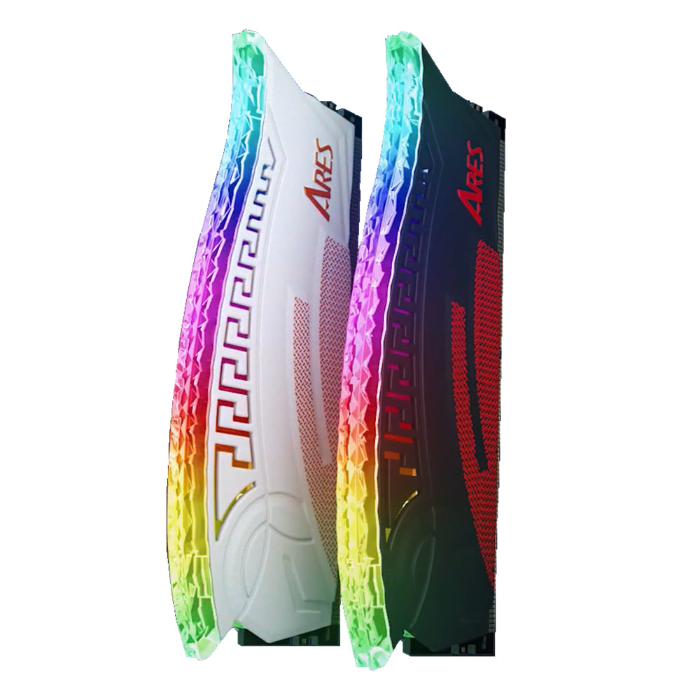 Memória RAM Dato Ares Armor, DDR4, RGB, 2 x 8GB, 3600Mhz, CL18, Branca AMRGB8GX216G36W