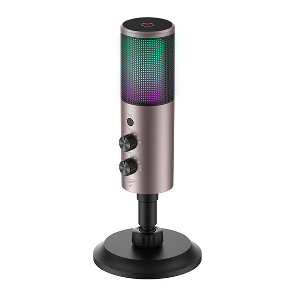 Microfone Gaming HAVIT GK61, RGB, USB-C, Cinzento