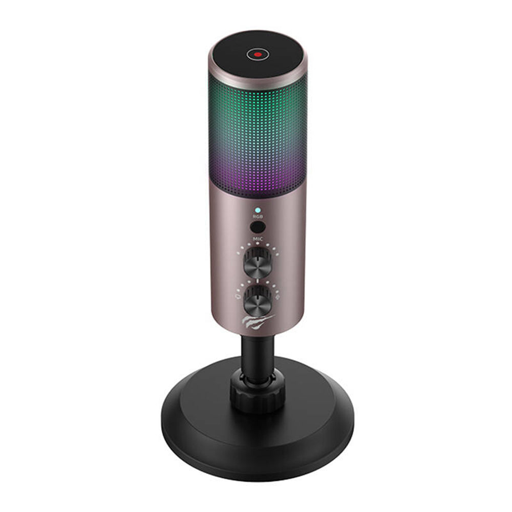 Microfone Gaming HAVIT GK61, RGB, USB-C, Cinzento