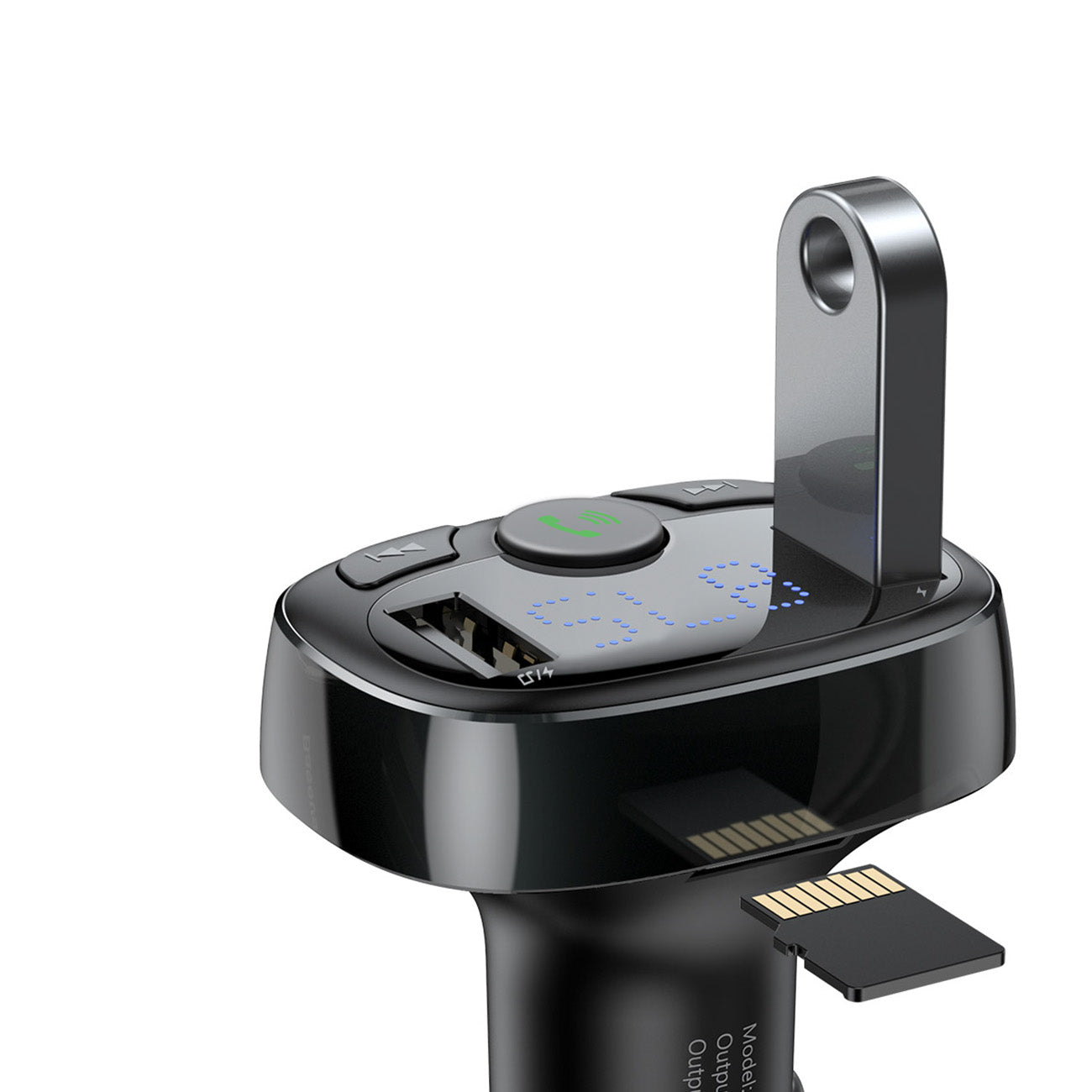 Modulador FM Bluetooth Baseus S-09A, 2 x USB-A - 1 x microSD CCMT000001