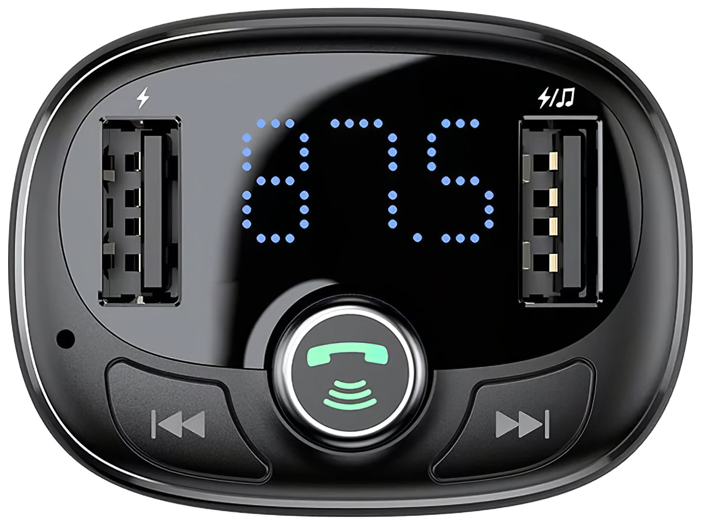 Baseus S-09 Bluetooth FM Modulator, 2 x USB-A - 1 x microSD CCMT000301
