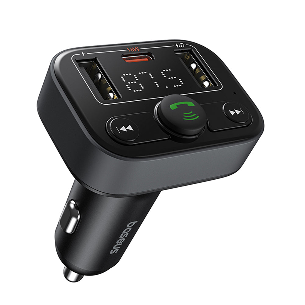 Modulador FM Bluetooth Baseus S-09 Lite, 2 x USB-A - 1 x USB-C C10762300113-00
