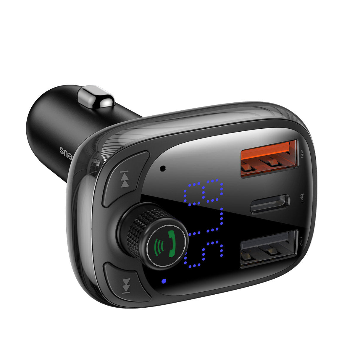 Baseus S-13 Modulador FM Bluetooth, 2 x USB-A - 1 x USB C - 1 x microSD CCMT000101