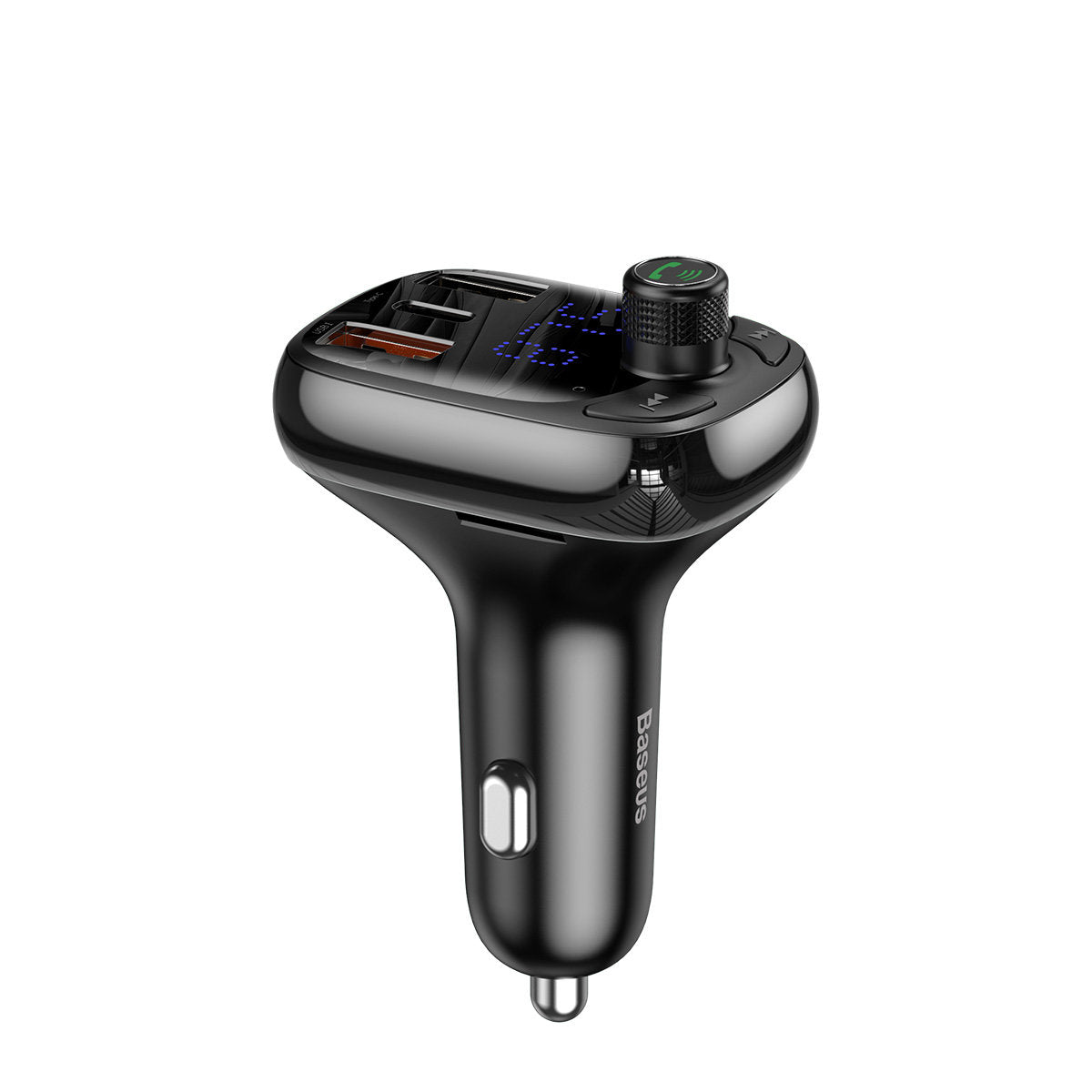 Baseus S-13 Modulador FM Bluetooth, 2 x USB-A - 1 x USB C - 1 x microSD CCMT000101