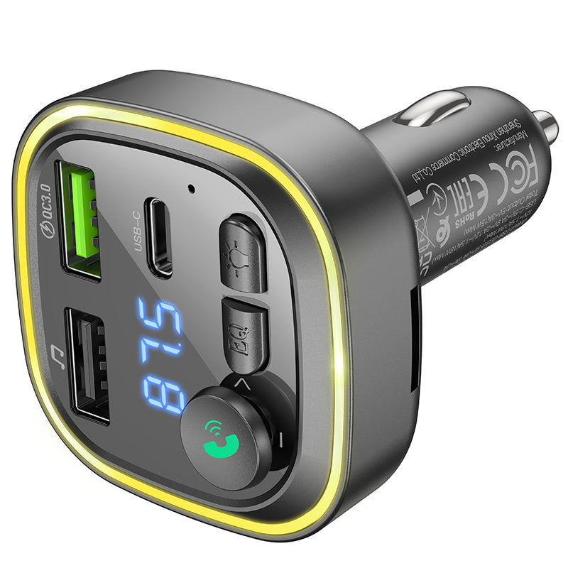 FM Bluetooth Modulator Borofone BC48, 2 x USB-A - 1 x USB-C - 1 x microSD
