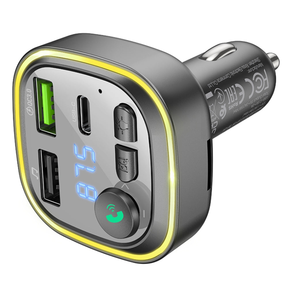 FM Bluetooth Modulator Borofone BC48, 2 x USB-A - 1 x USB-C - 1 x microSD