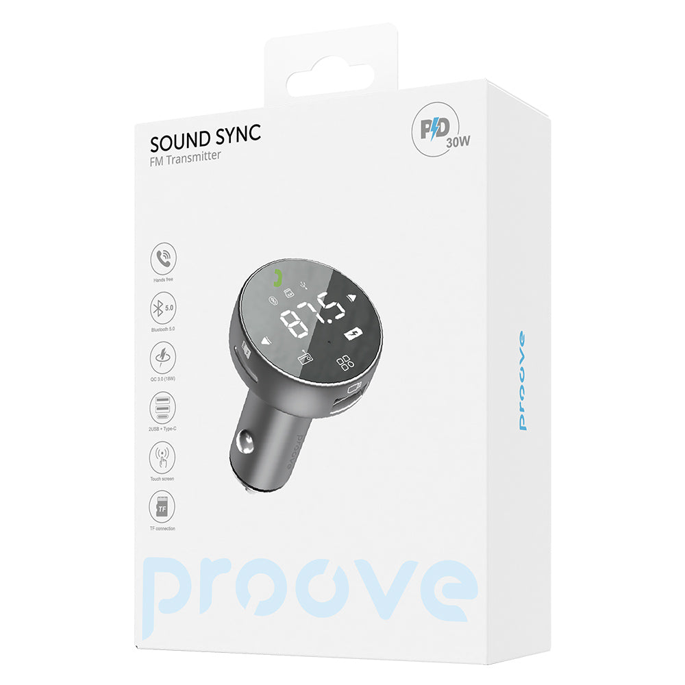 Modulador FM Bluetooth Proove, 1 x USB-A - 1 x USB-C - 1 x microSD FMSS30110003