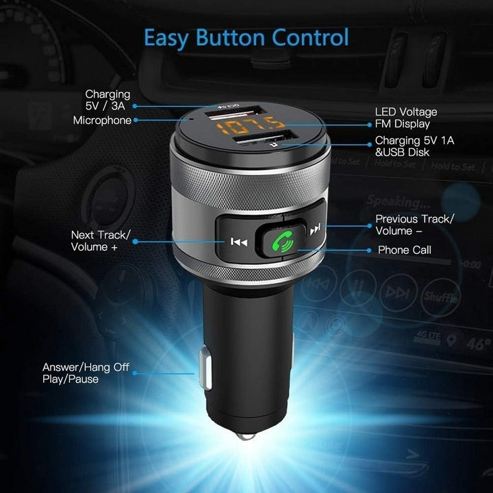 Modulador FM Bluetooth Techsuit VoltTune, 2 x USB-A