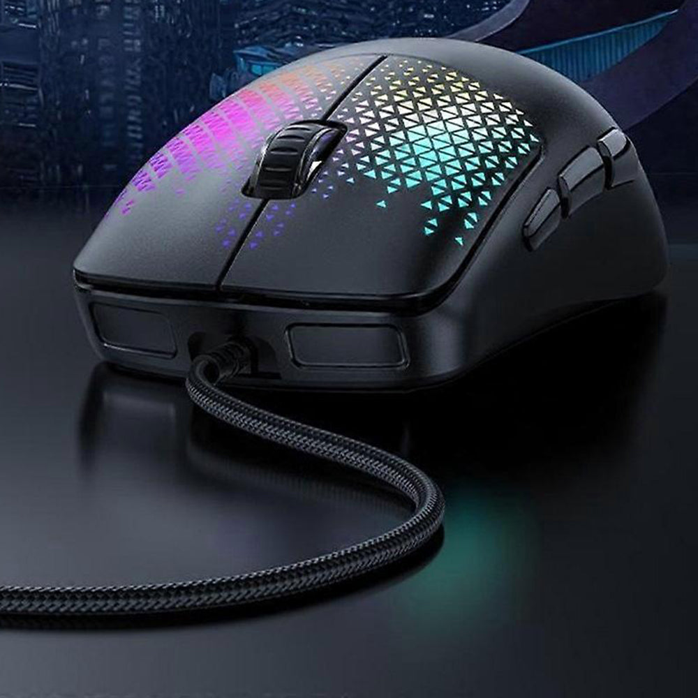 Mouse Gaming com Fio USB Yesido KB32, RGB, 7200DPI, Preto