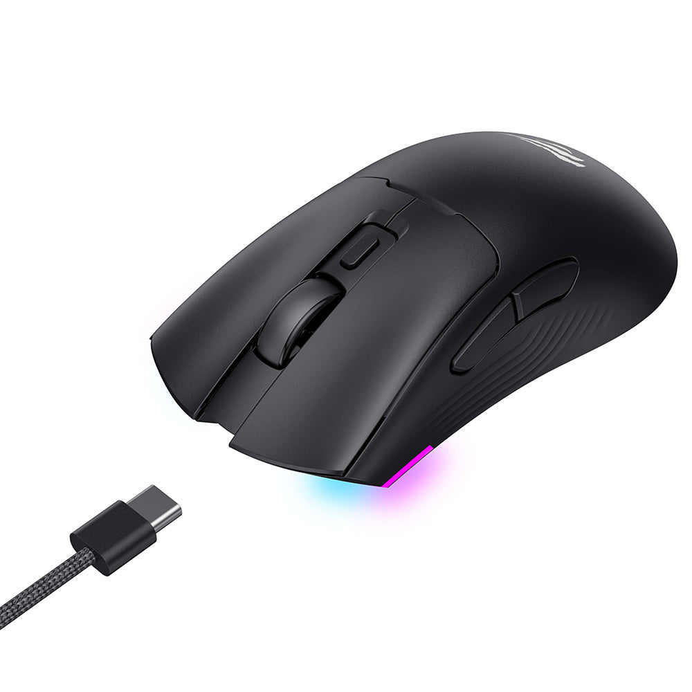 Wireless Gaming Mouse HAVIT MS966WB, 800DPI - 10000DPI, BT / Wi-Fi / Wired, Black