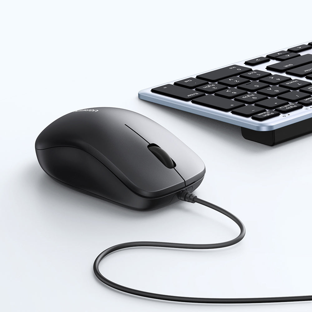 Mouse Wired USB UGREEN MU007, 1200DPI, 1.5m, Preto