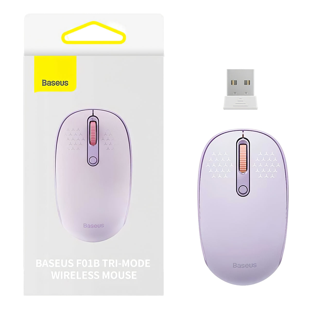 Rato sem fios Baseus F01B Tri-Mode, 1600DPI, BT / Wi-Fi, Mov B0105555503513-00